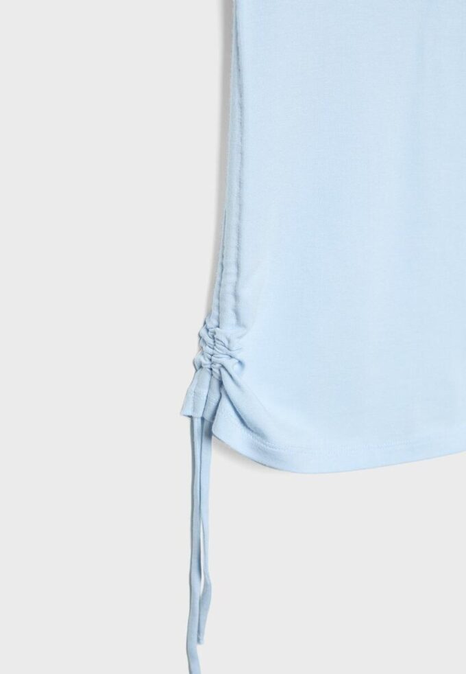 Kurzarm-T-Shirt mit seitlichen Raffungen