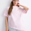 Kurzarm-T-Shirt mit Spitzenbesatz Kurzarm-T-Shirt mit Spitzenbesatz