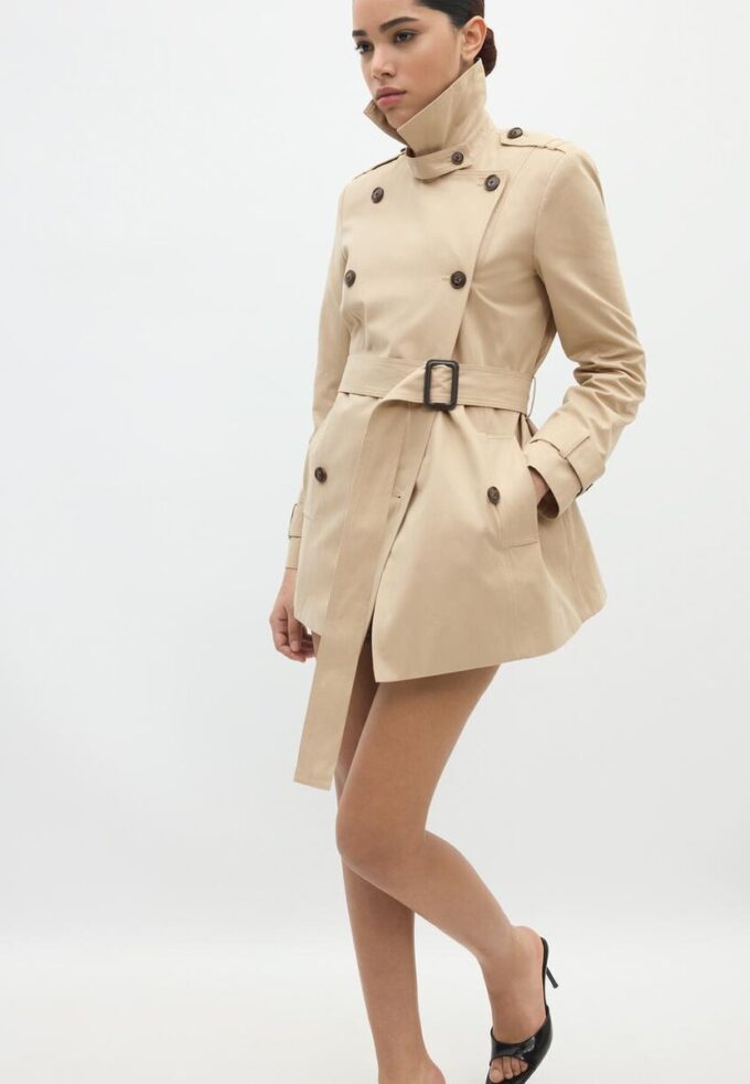 Kurzer Basic-Trenchcoat Kurzer Basic-Trenchcoat