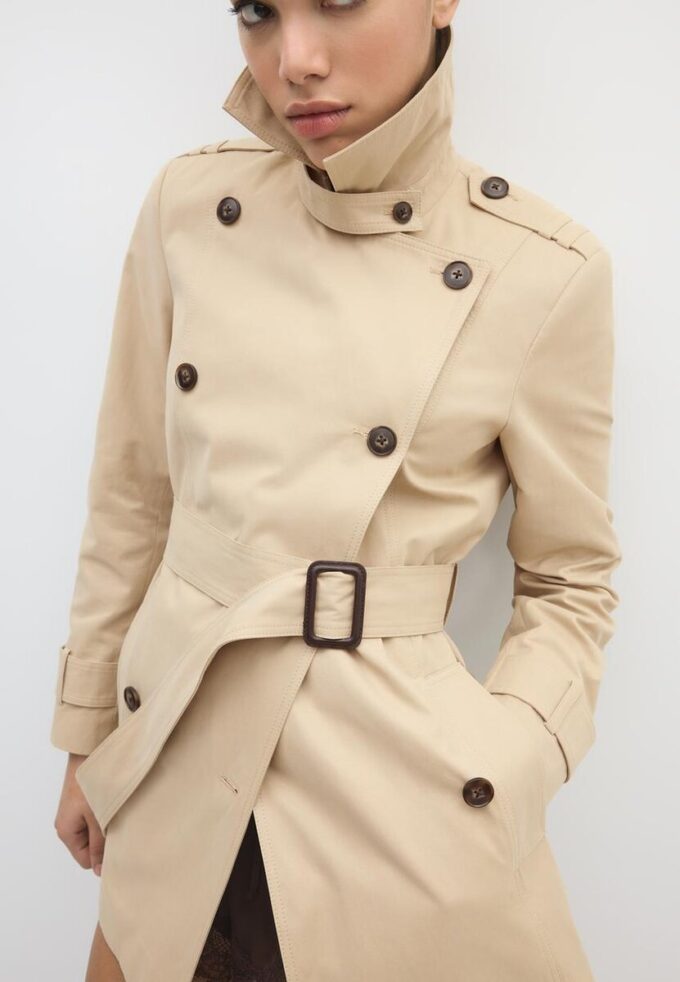 Kurzer Basic-Trenchcoat Kurzer Basic-Trenchcoat