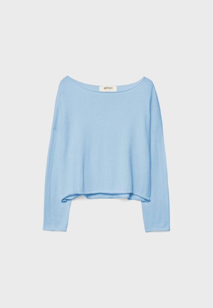 Kurzer Pullover mit U-Boot-Ausschnitt