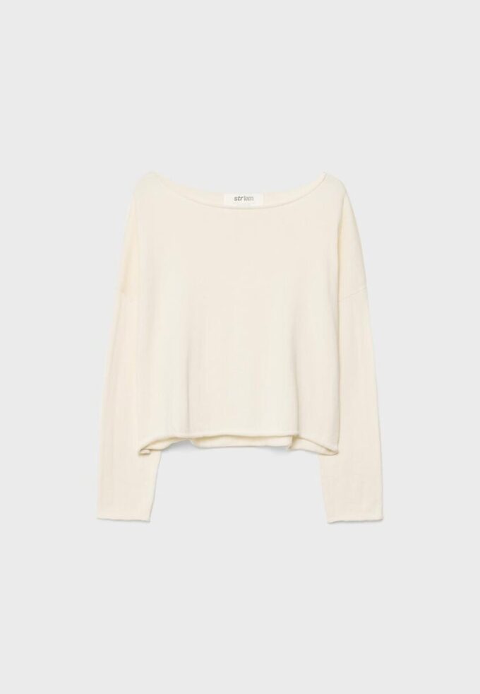 Kurzer Pullover mit U-Boot-Ausschnitt