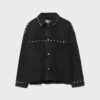 Kurzes Denim-Overshirt mit Nieten Kurzes Denim-Overshirt mit Nieten
