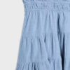 Kurzes, fließendes Kleid mit Bindedetail am Rücken Kurzes, fließendes Kleid mit Bindedetail am Rücken