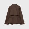 Kurzes, fließendes Trenchcoat mit Gürtel