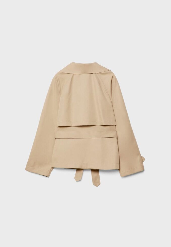 Kurzes, fließendes Trenchcoat mit Gürtel