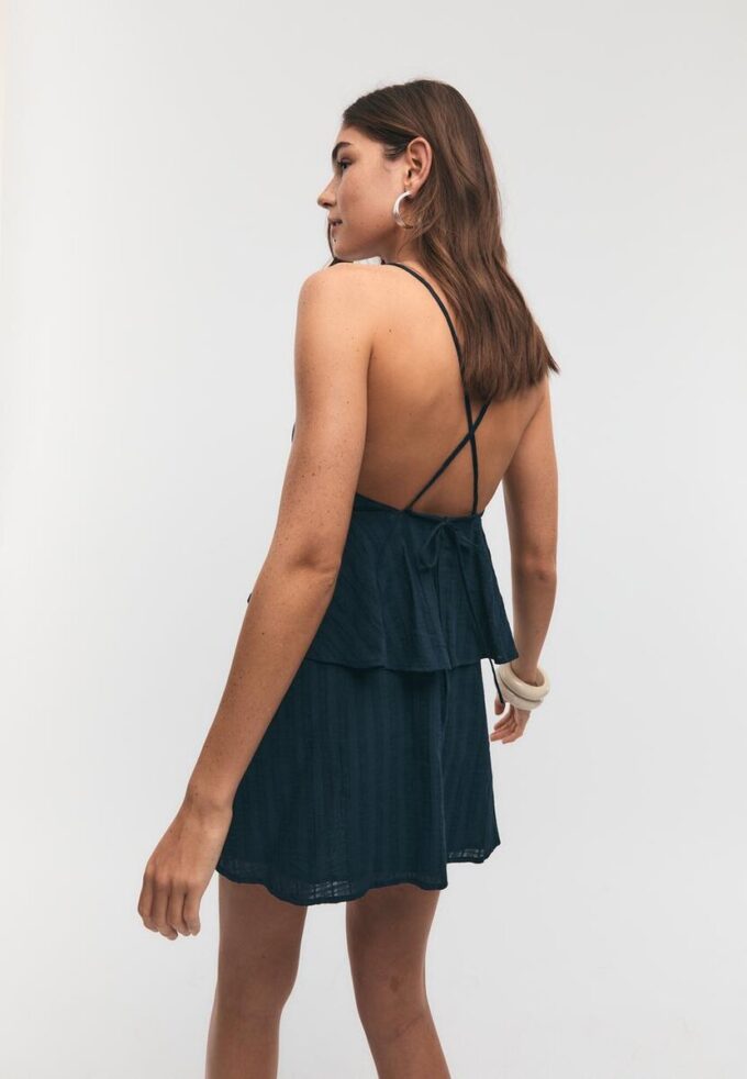 Kurzes Rüschen-Trägerkleid
