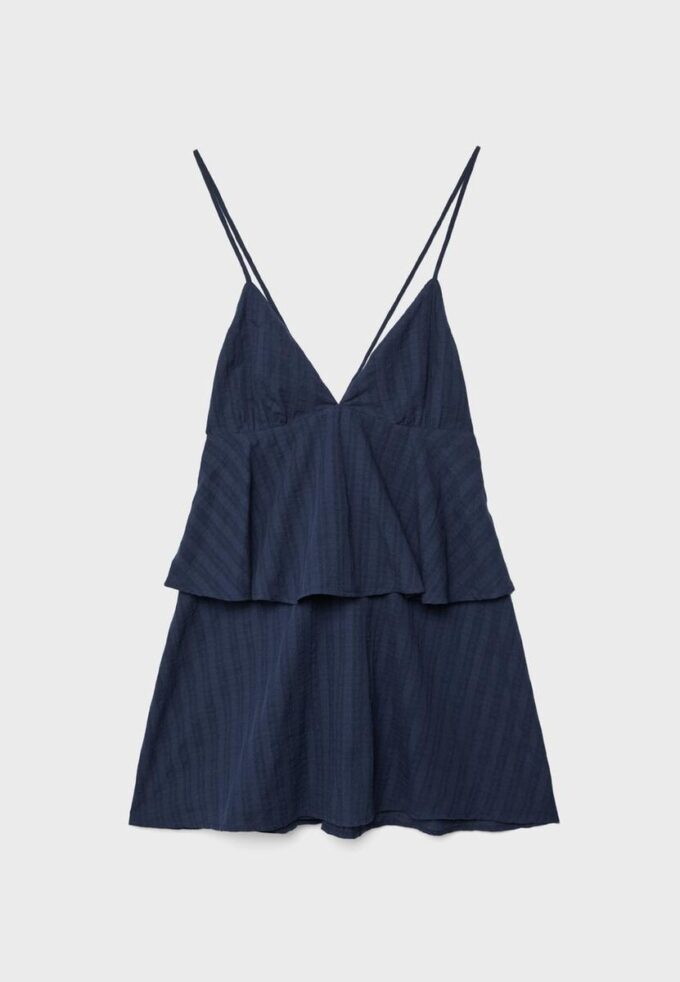 Kurzes Rüschen-Trägerkleid