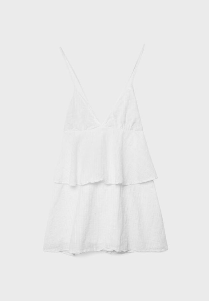 Kurzes Rüschen-Trägerkleid Kurzes Rüschen-Trägerkleid