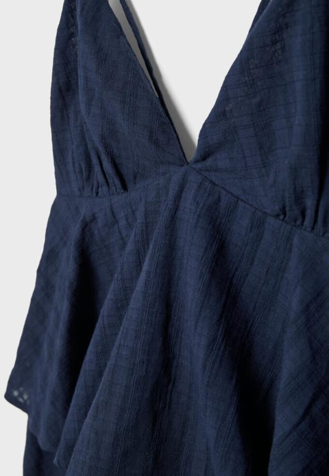 Kurzes Rüschen-Trägerkleid