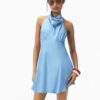Kurzes Satin-Kleid mit Neckholder