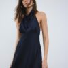 Kurzes Satin-Kleid mit Neckholder