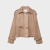 Kurzes Trenchcoat aus Kunstwildleder