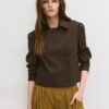 Kurzes Zweireihiger Trenchcoat