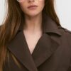 Kurzes Zweireihiger Trenchcoat