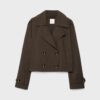 Kurzes Zweireihiger Trenchcoat