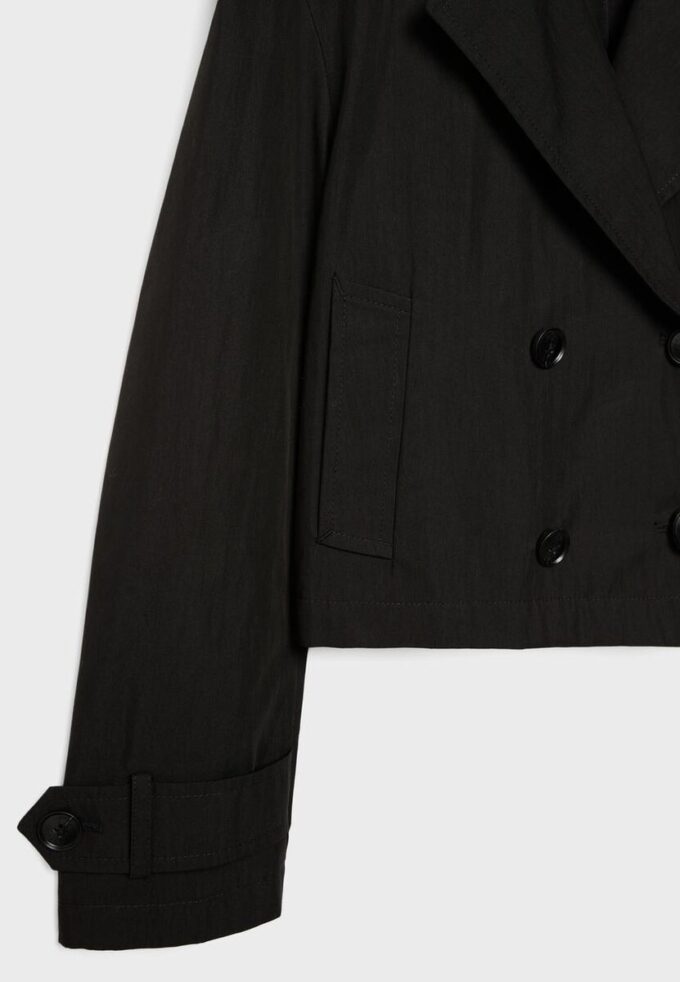 Kurzes Zweireihiger Trenchcoat Kurzes Zweireihiger Trenchcoat