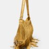 Lange Schultertasche mit Fransen