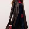 Langer Trenchcoat aus Kunstleder Langer Trenchcoat aus Kunstleder
