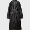 Langer Trenchcoat aus Kunstleder