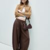 Leder-Pantoletten mit Kitten-Heel