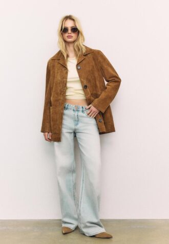 Lederjacke mit Taschen