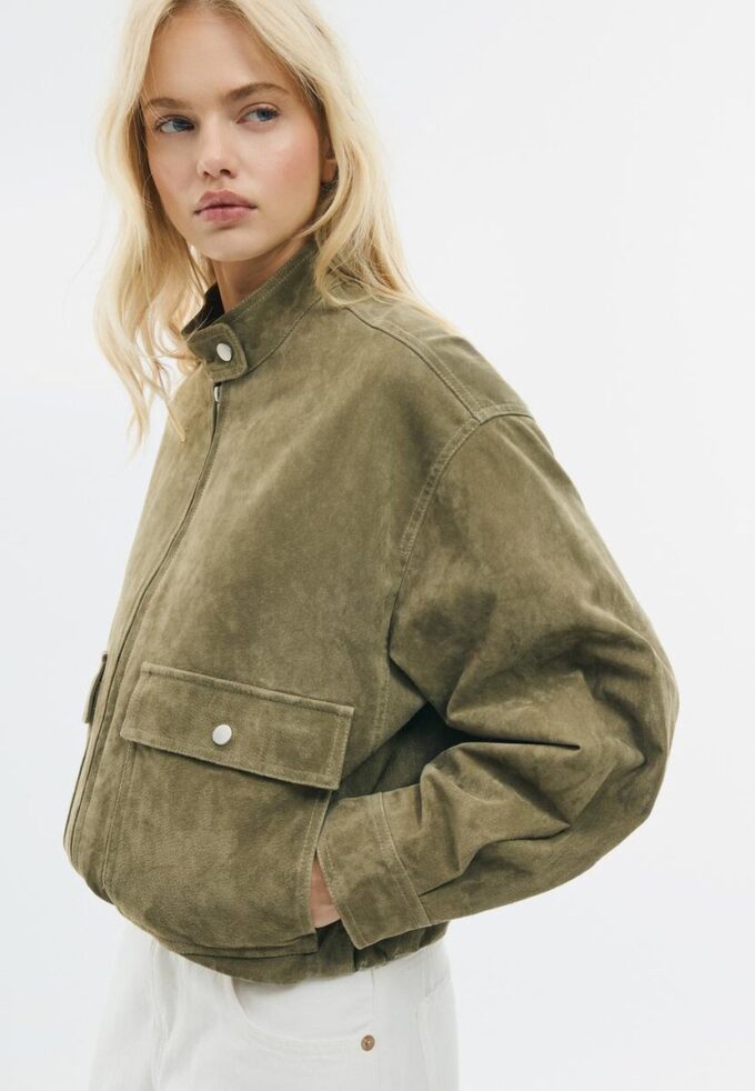 Lederjacke mit Taschen Lederjacke mit Taschen