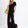 Lockeres Maxikleid mit gekreuztem Rücken Lockeres Maxikleid mit gekreuztem Rücken