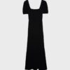 Lockeres Maxikleid mit gekreuztem Rücken Lockeres Maxikleid mit gekreuztem Rücken