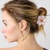 Metallic-Blumen-Haarspange