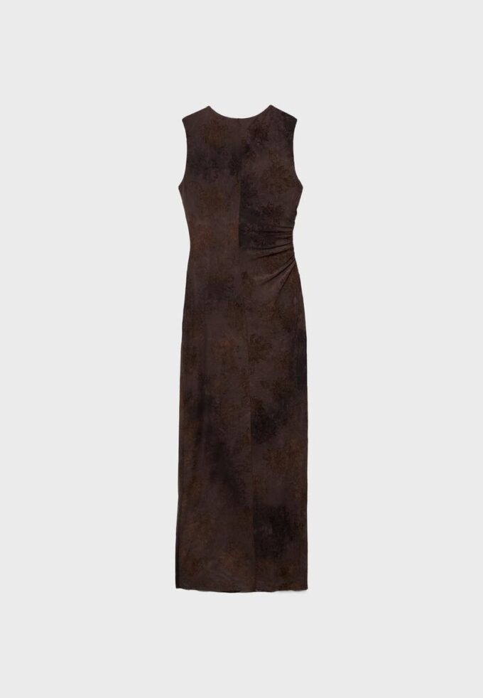 Midi-Kleid aus Tüll mit quadratischem Ausschnitt Midi-Kleid aus Tüll mit quadratischem Ausschnitt
