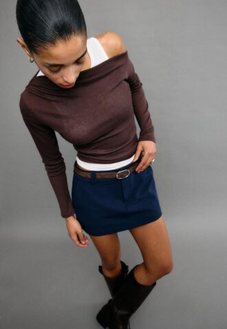 Mini-Skort mit Gürtel