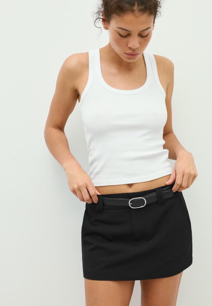 Mini-Skort mit Gürtel