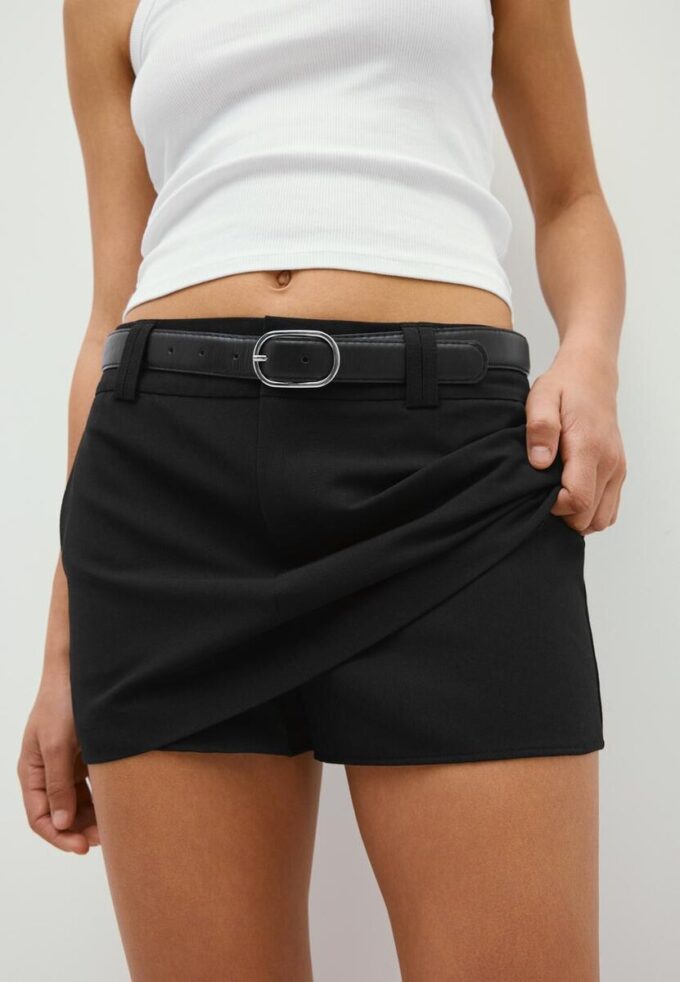 Mini-Skort mit Gürtel