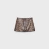 Mini-Skort mit Pailletten im Animal-Print Mini-Skort mit Pailletten im Animal-Print
