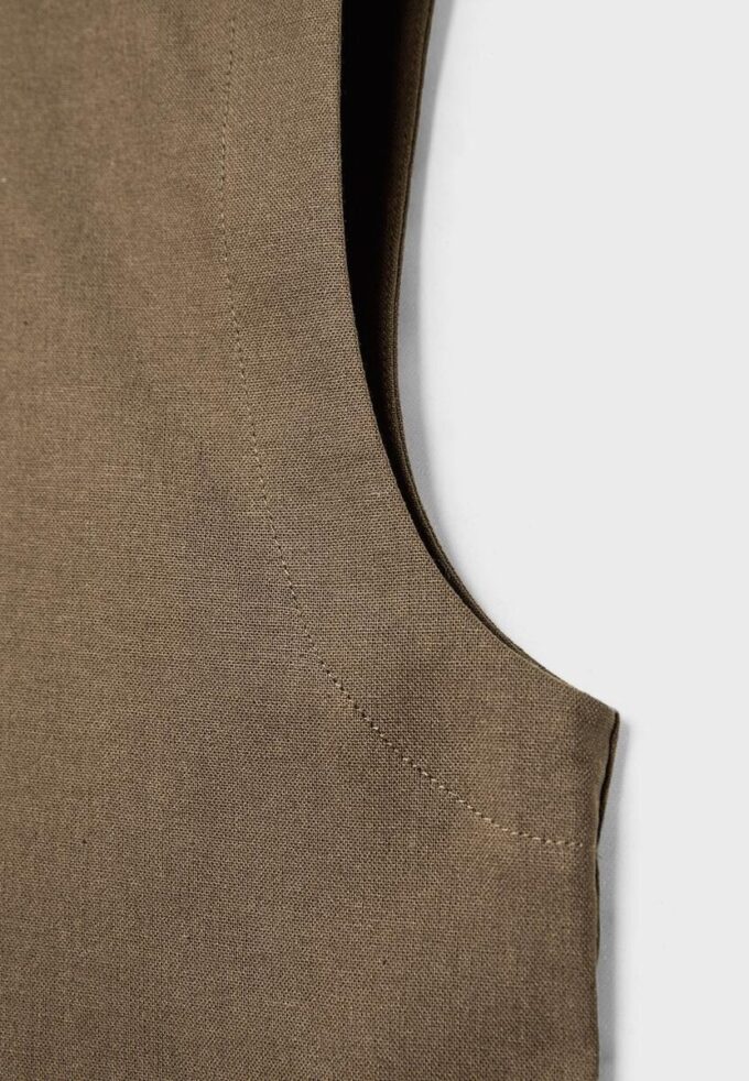 Oberteil mit Racerback in Leinenoptik Oberteil mit Racerback in Leinenoptik