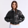 Oversize-Jacke in Lederoptik Oversize-Jacke in Lederoptik