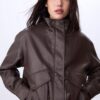 Oversize-Kunstlederjacke Oversize-Kunstlederjacke