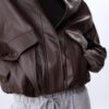 Oversize-Kunstlederjacke Oversize-Kunstlederjacke
