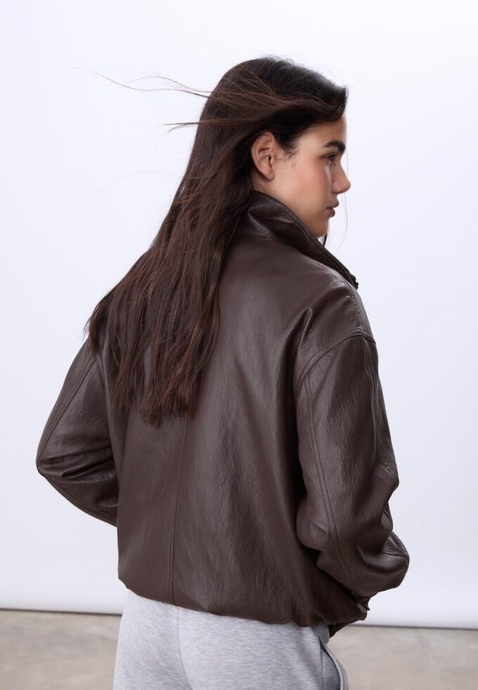 Oversize-Kunstlederjacke Oversize-Kunstlederjacke