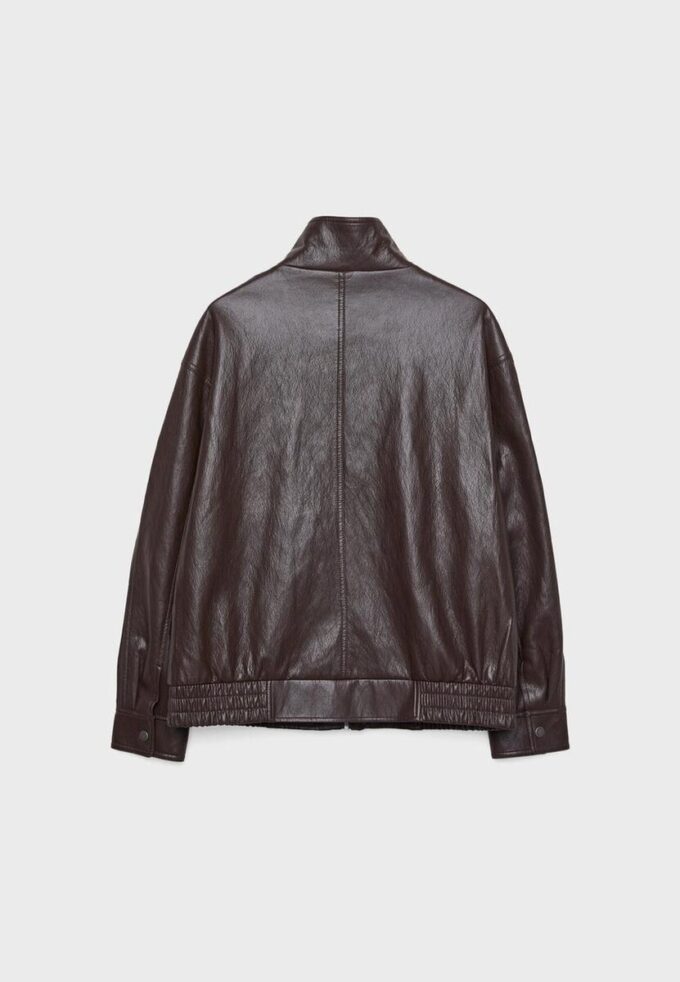Oversize-Kunstlederjacke Oversize-Kunstlederjacke