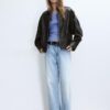 Oversize-Lederjacke Oversize-Lederjacke