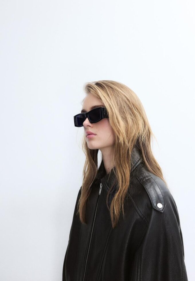 Oversize-Lederjacke Oversize-Lederjacke