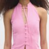 Qipao-Halter-Oberteil mit Knöpfen