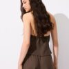 Qipao-Halter-Oberteil mit Knöpfen