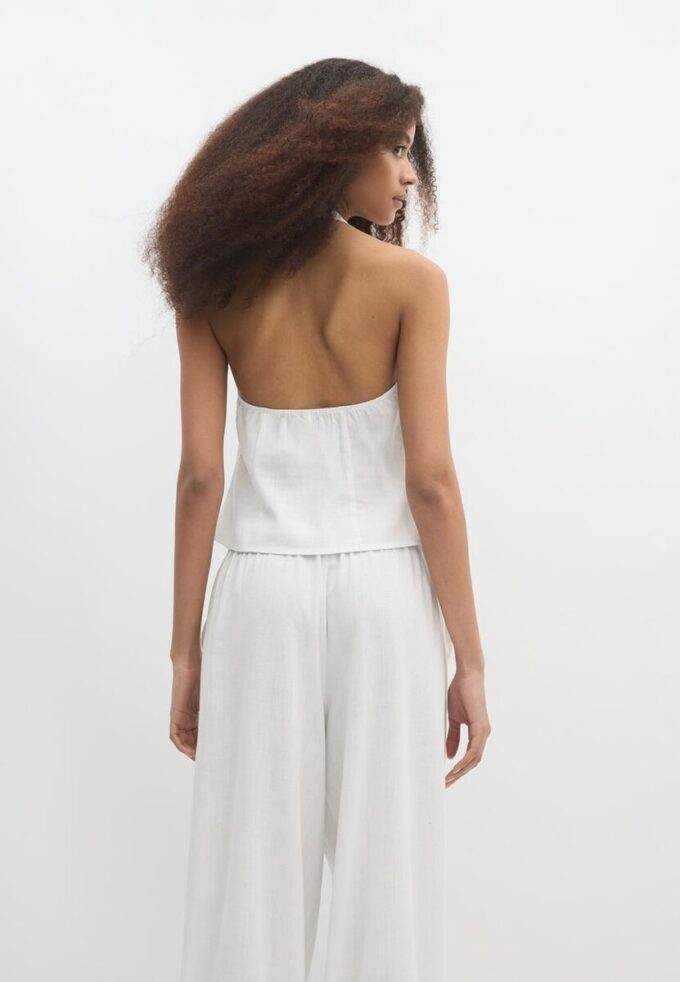 Qipao-Halter-Oberteil mit Knöpfen