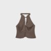 Qipao-Halter-Oberteil mit Knöpfen