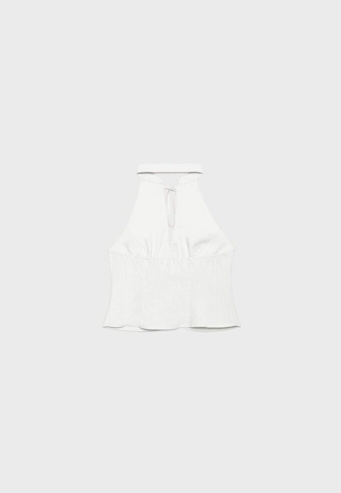 Qipao-Halter-Oberteil mit Knöpfen