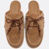 Rückenfreie Leder-Loafer mit Anhängern