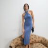 Rückenfreies Midi-Kleid mit Neckholder